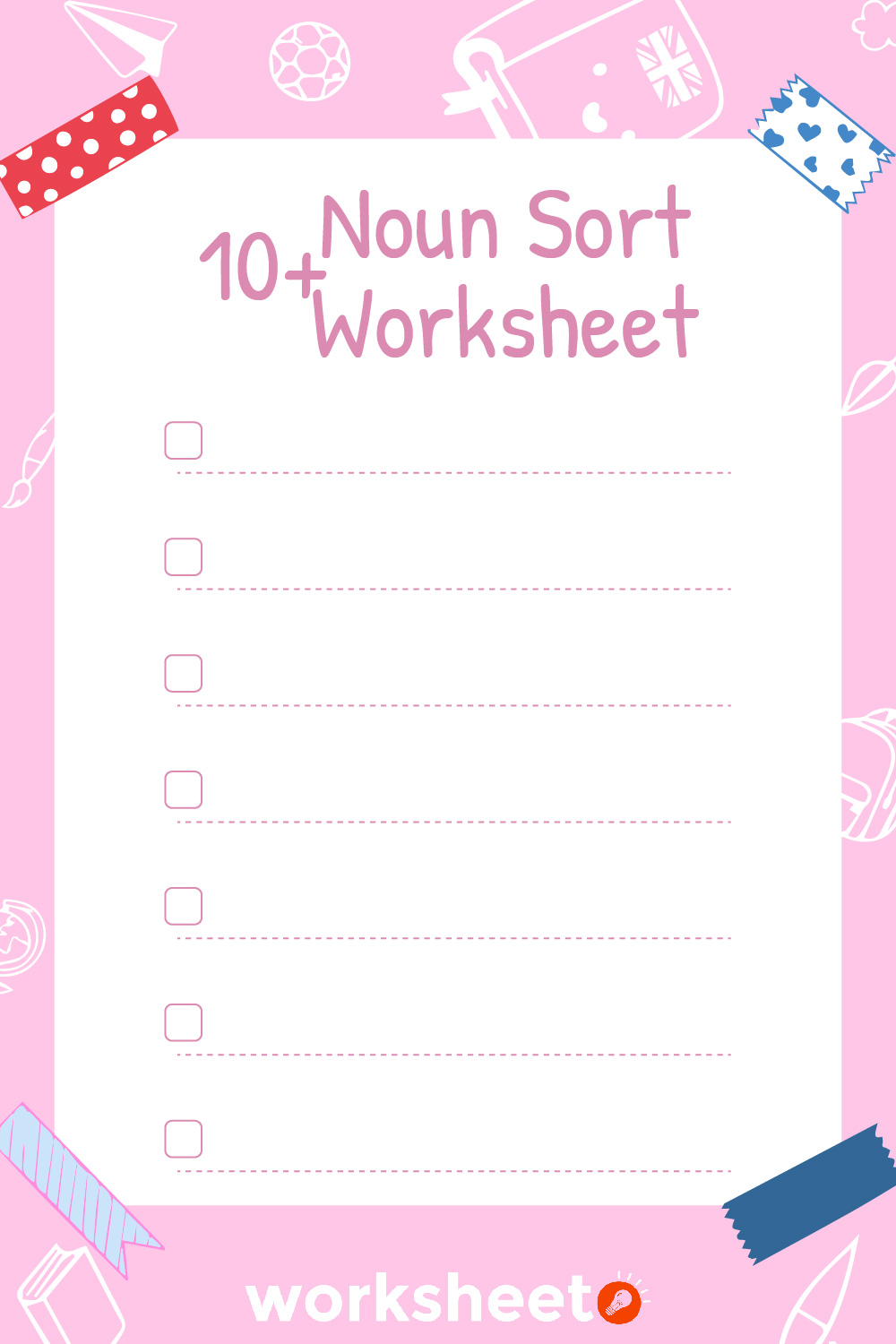 Noun Sort Worksheet