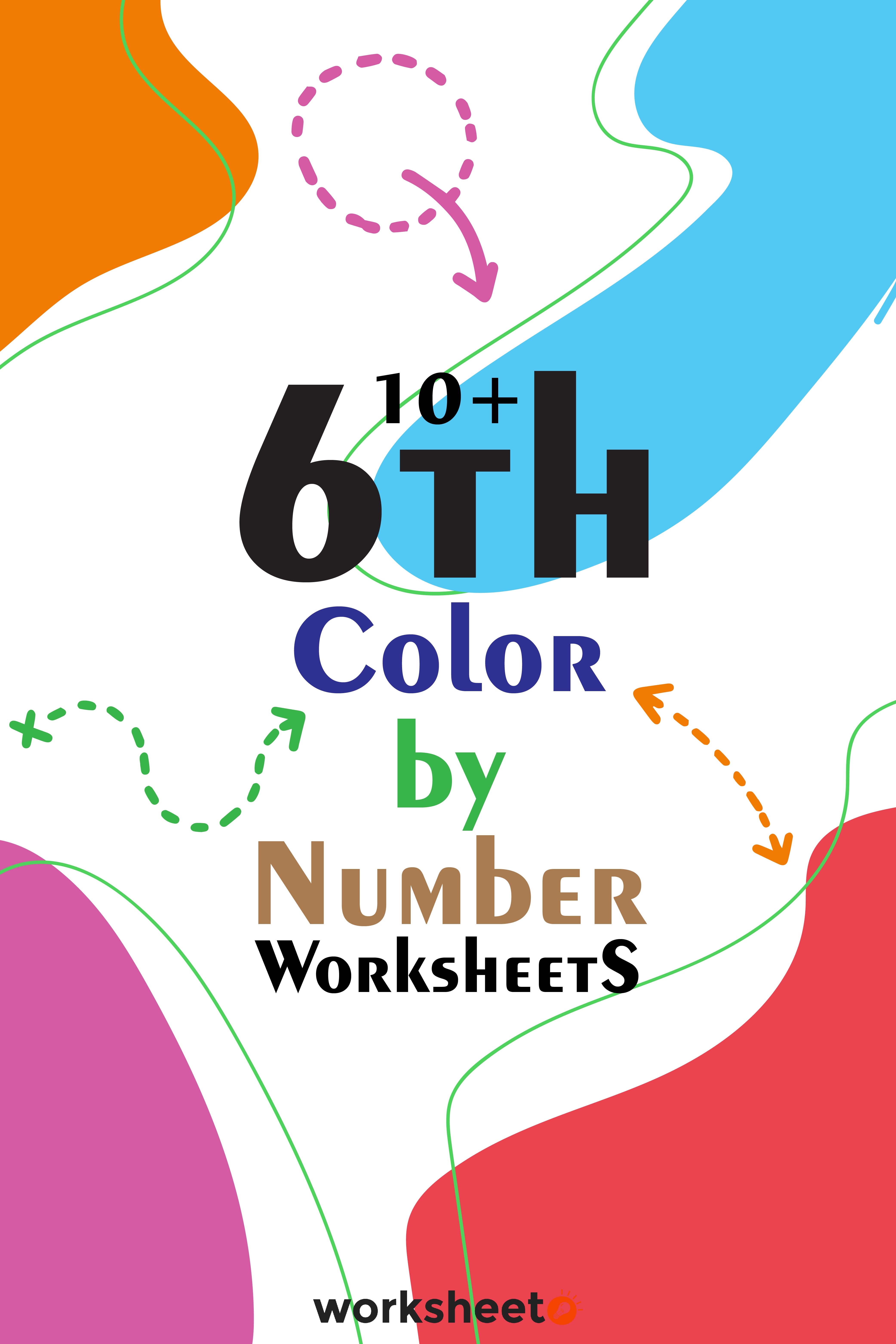 6th Grade Color by Number Worksheets