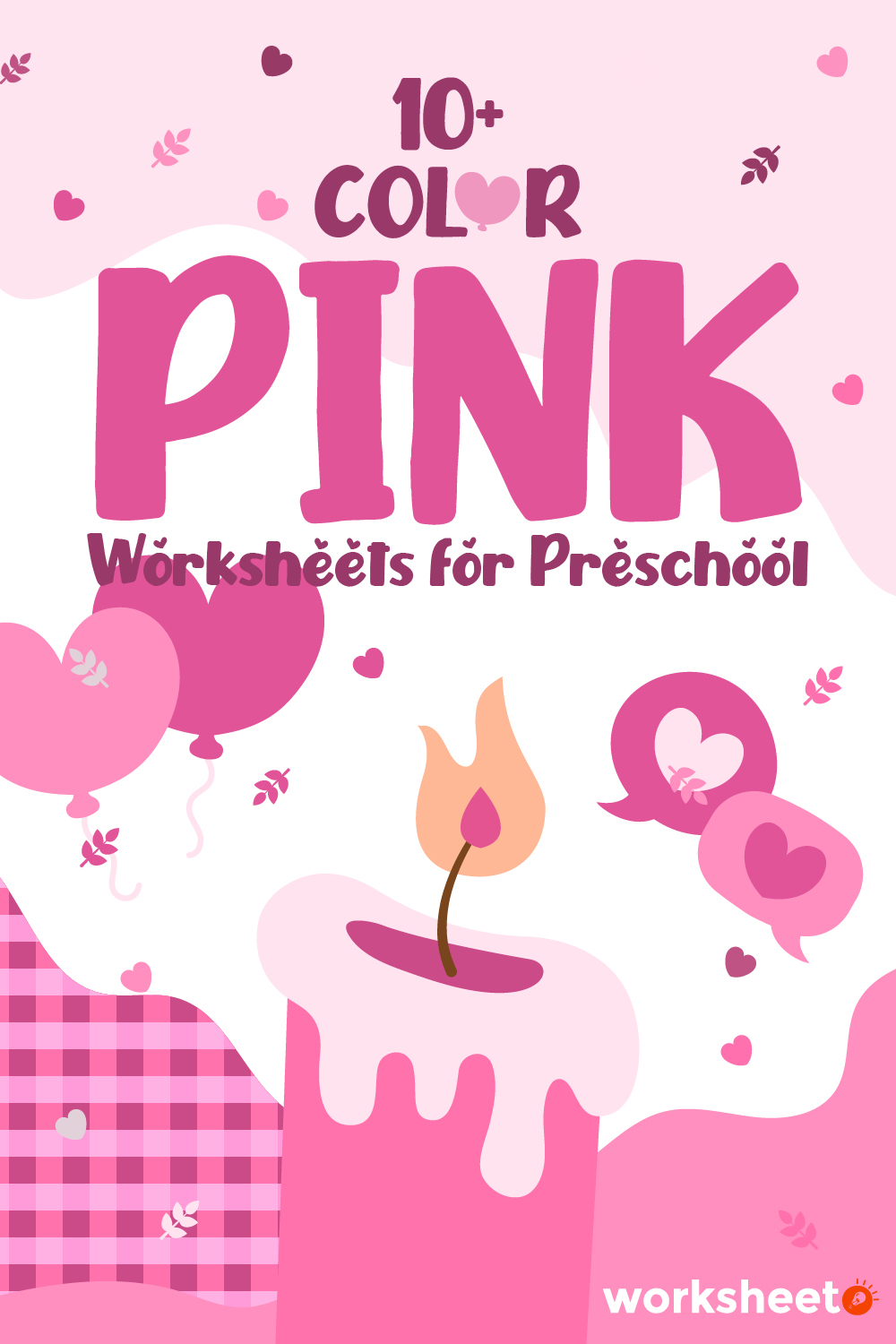 Color Pink Worksheets for Preschool