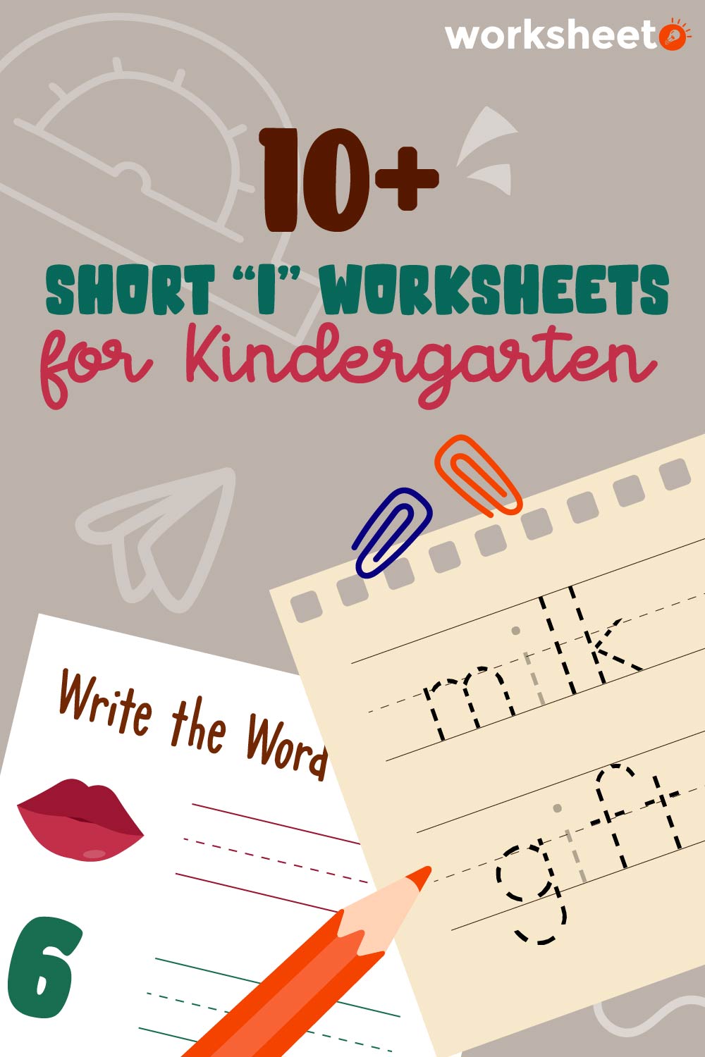 Short I Worksheets for Kindergarten