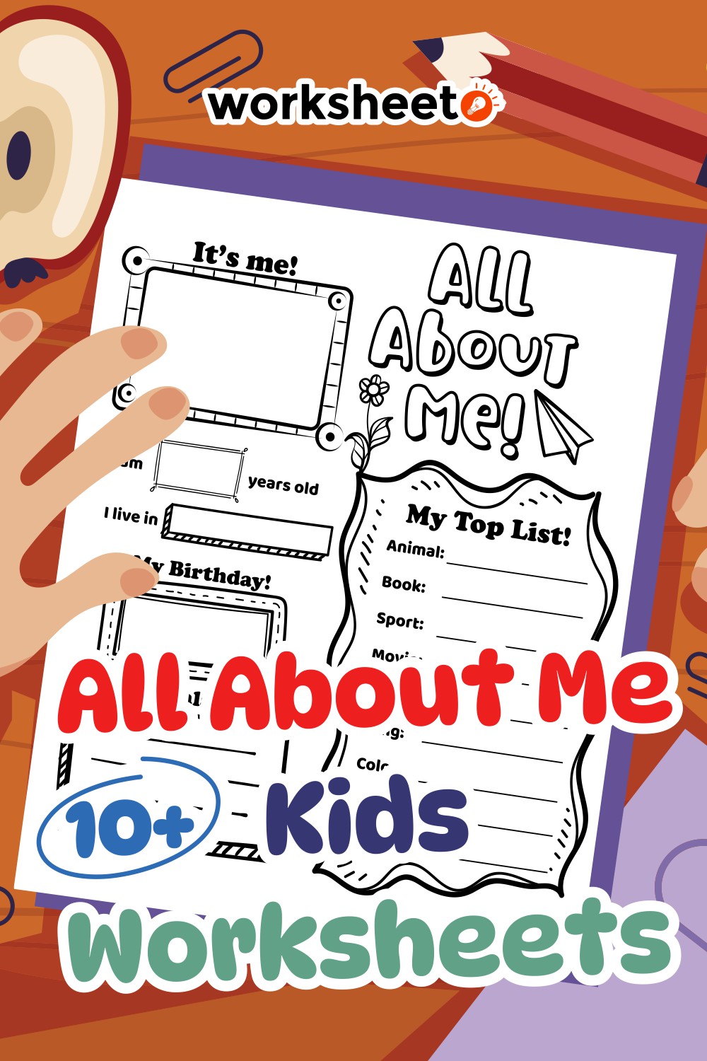 All About Me Kids Worksheets