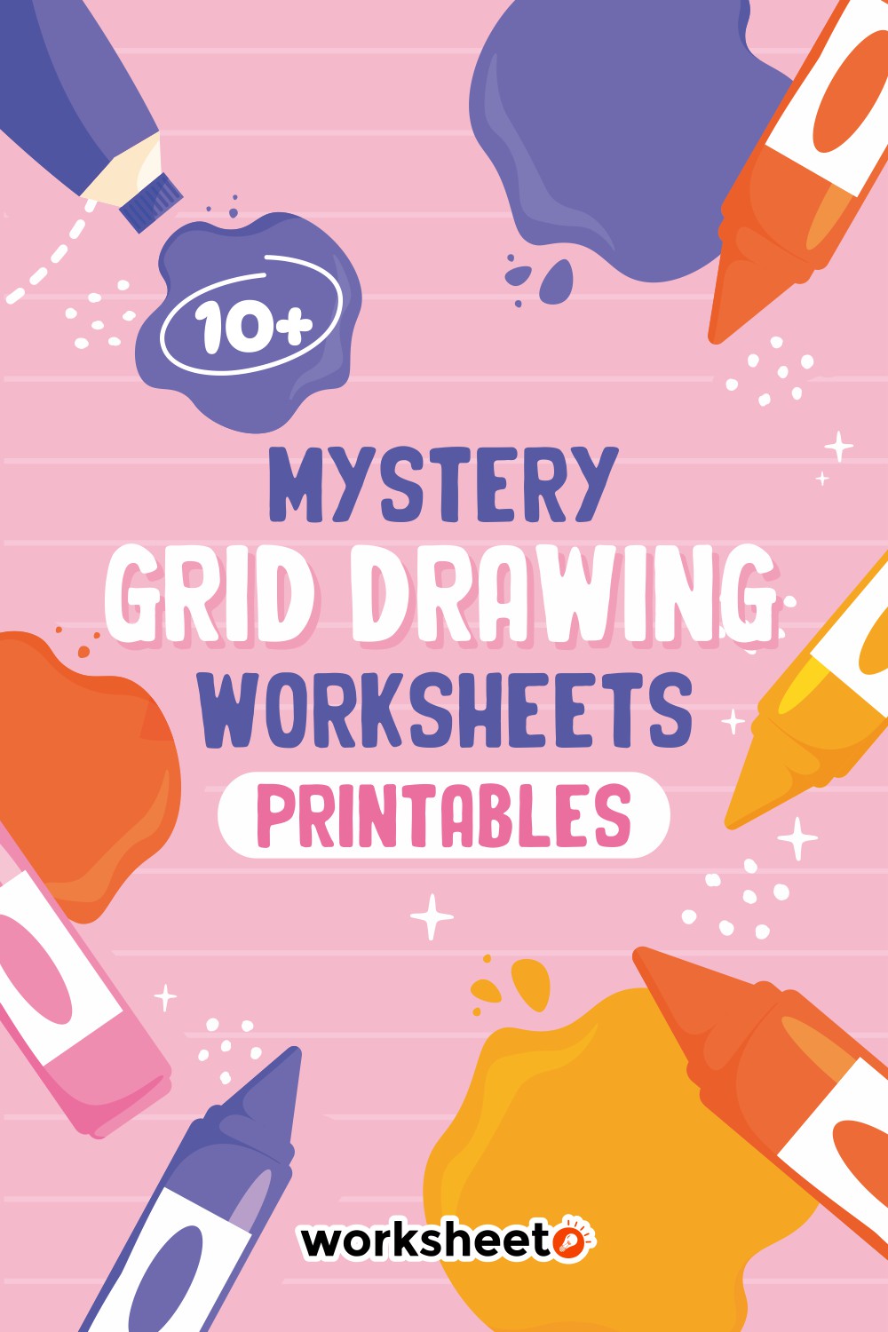 Mystery Grid Drawing Worksheets Printables