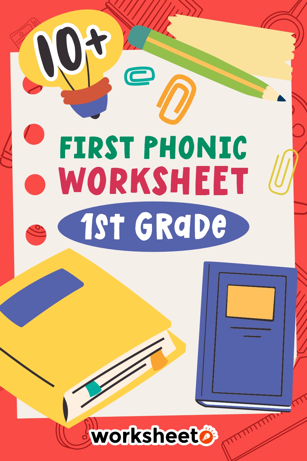 First Phonic Worksheet 1st Grade