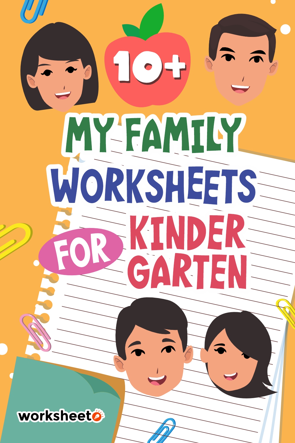 My Family Worksheets for Kindergarten