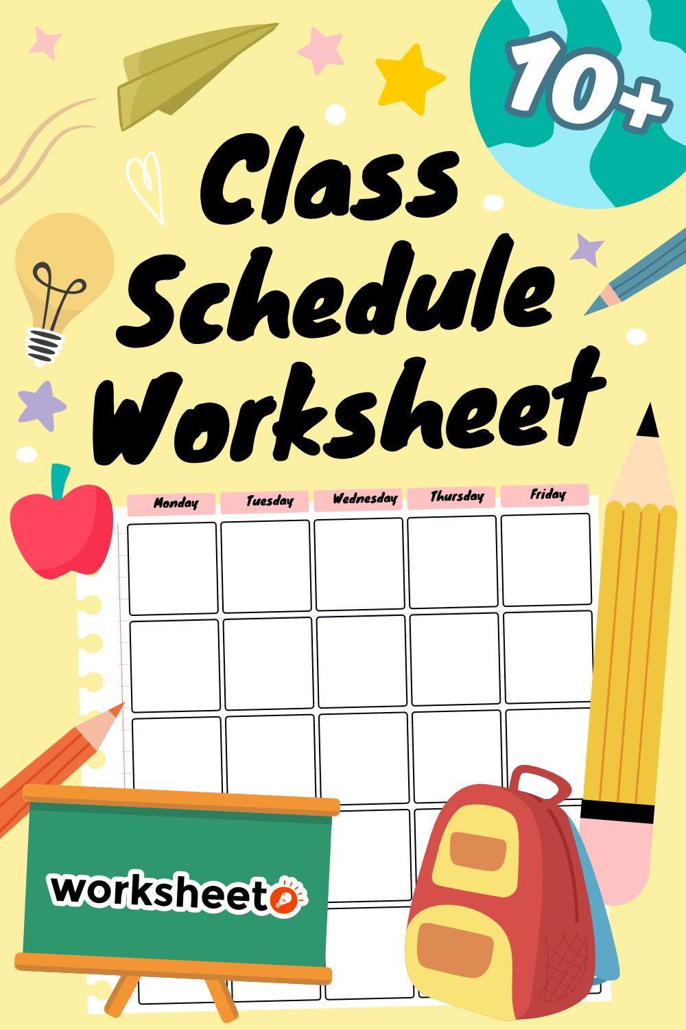 Class Schedule Worksheet