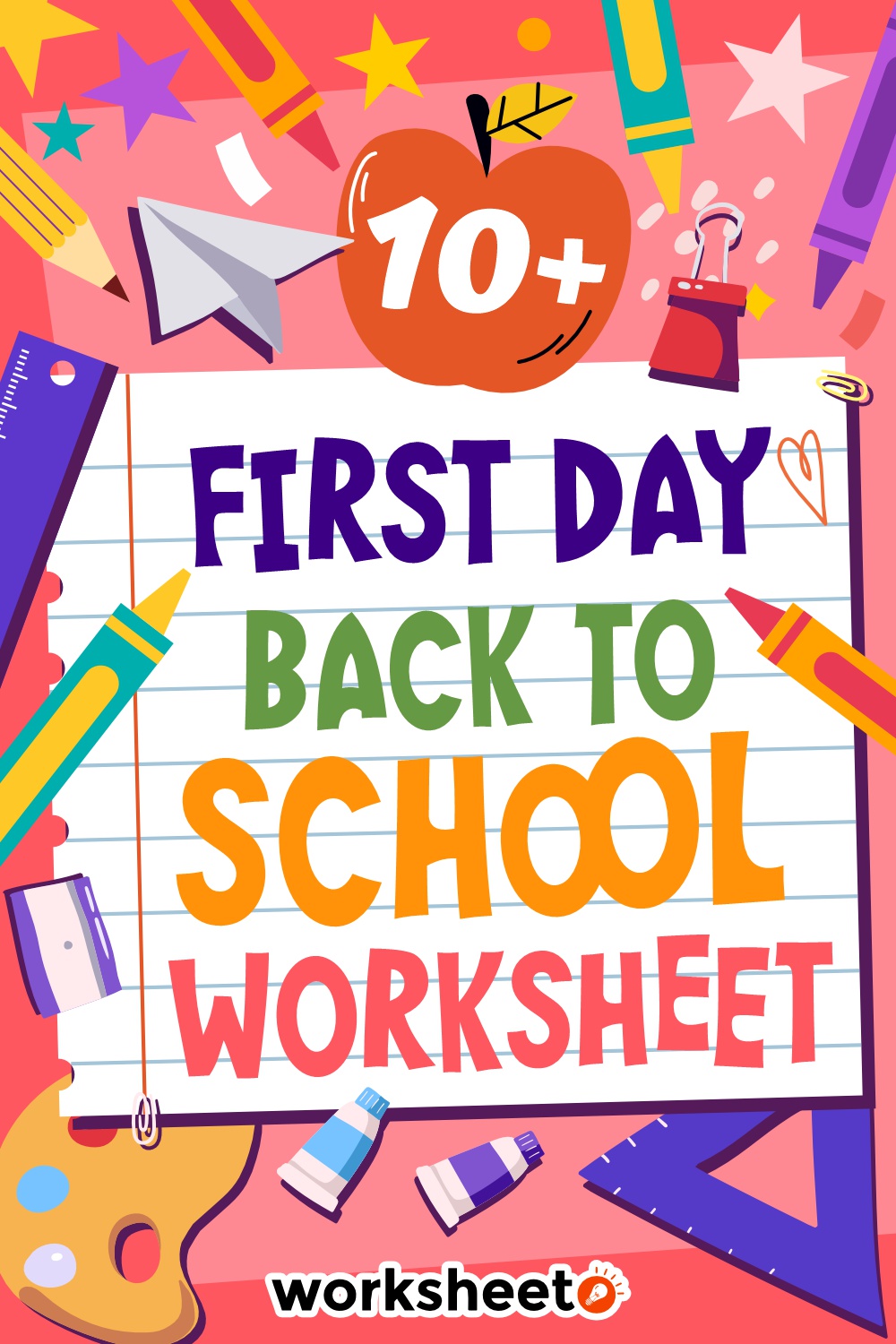 First Day Back to School Worksheet