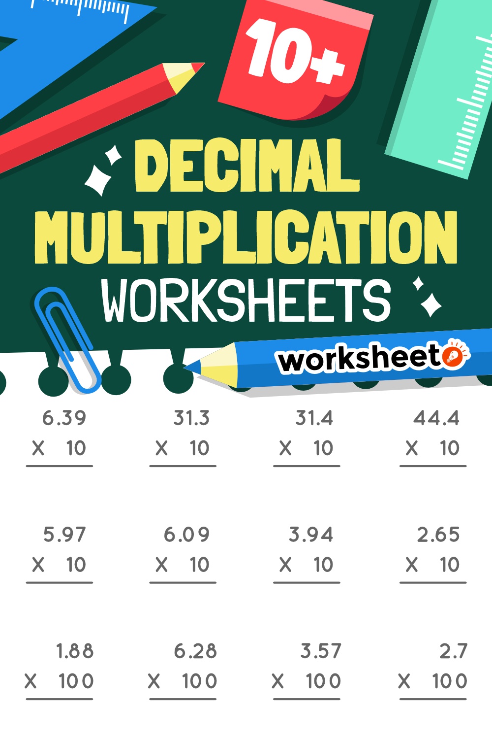 12 Images of Decimal Multiplication Worksheets