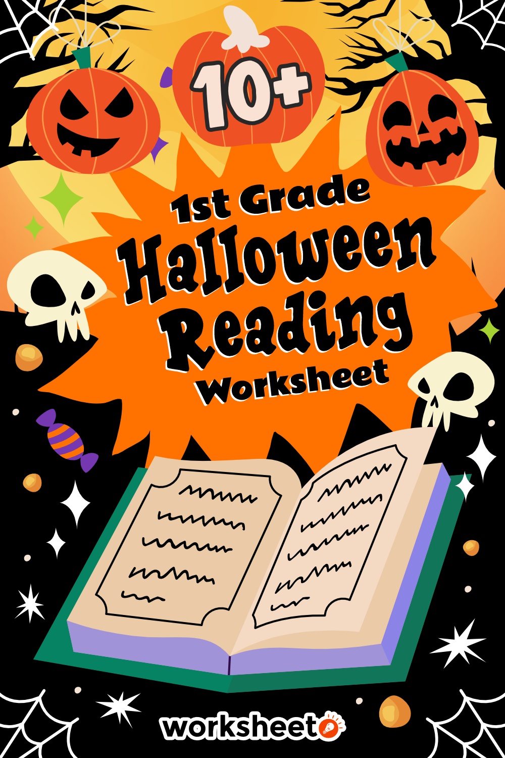 1st Grade Halloween Reading Worksheet