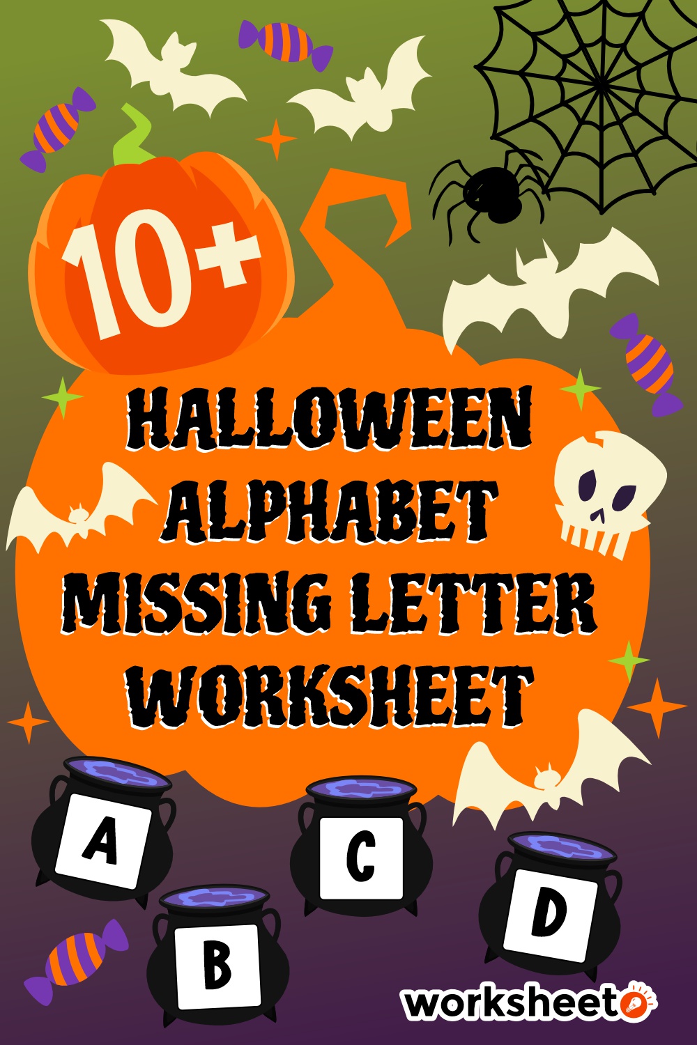 Halloween Alphabet Missing Letter Worksheet