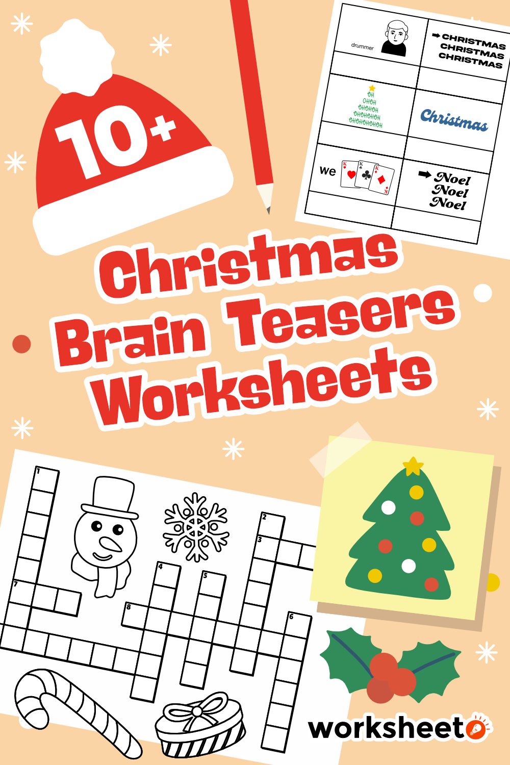 Christmas Brain Teasers Worksheets