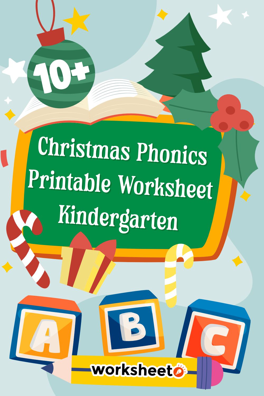 12 Images of Christmas Phonics Printable Worksheet Kindergarten