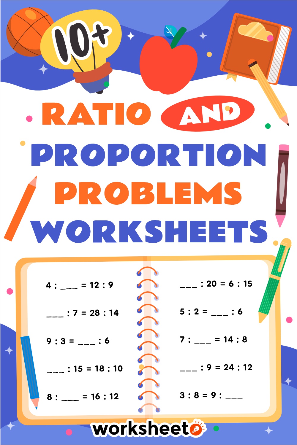 Ratio and Proportion Problems Worksheets