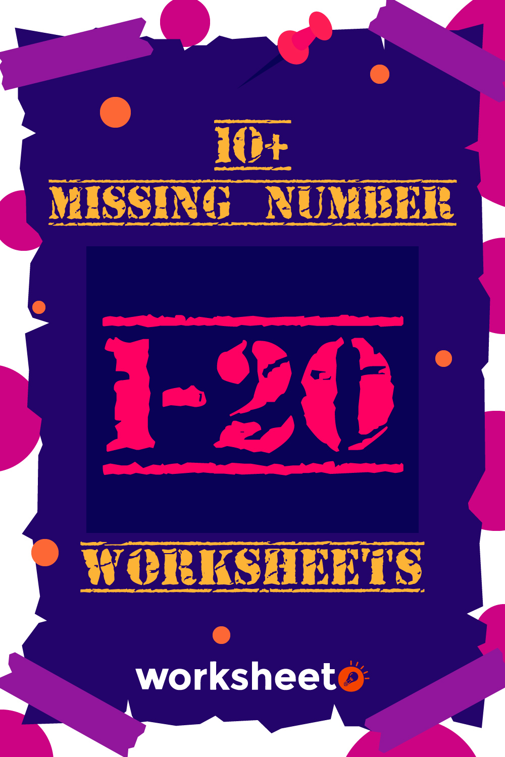 Missing Number Worksheets 1-20