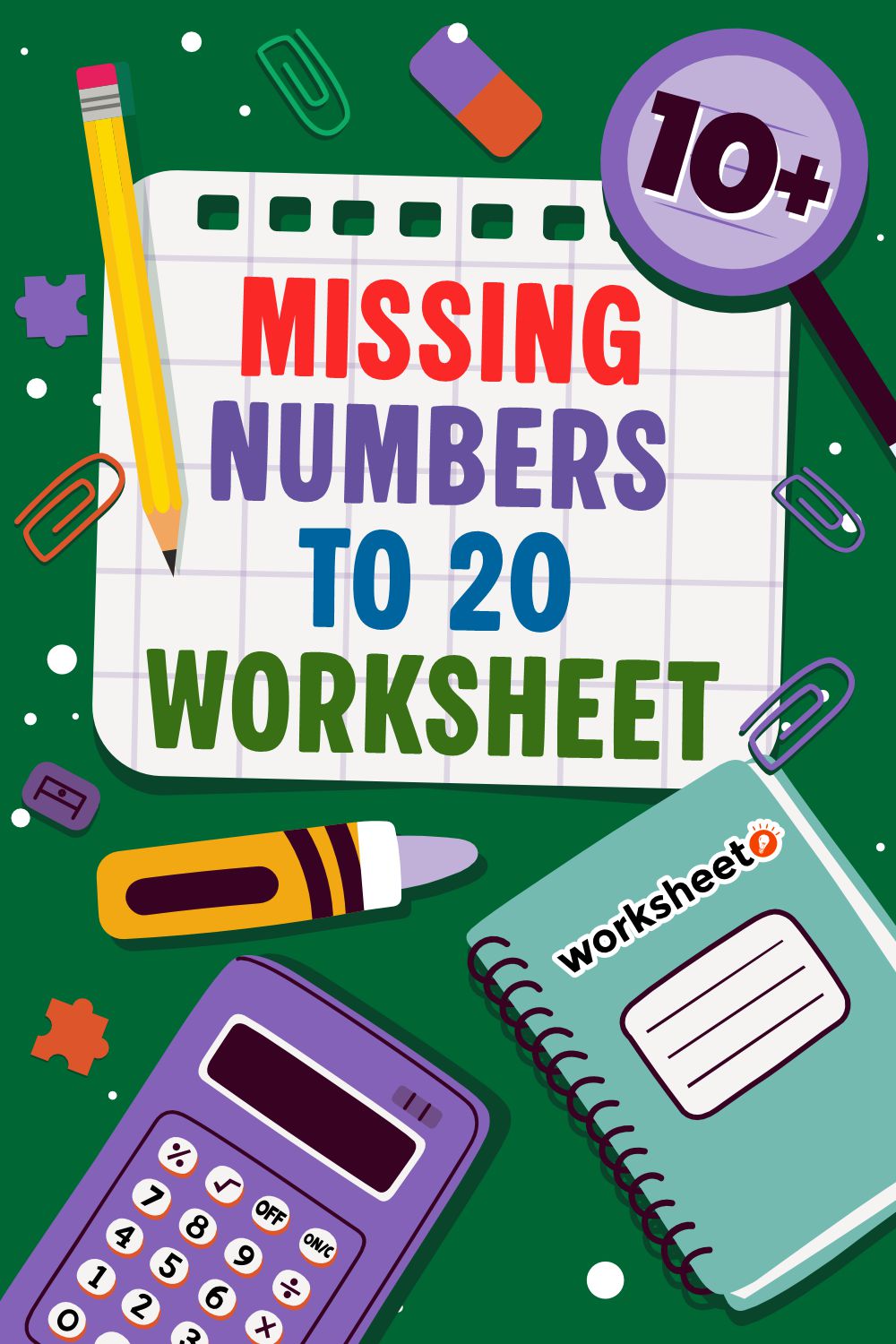 Missing Numbers to 20 Worksheet