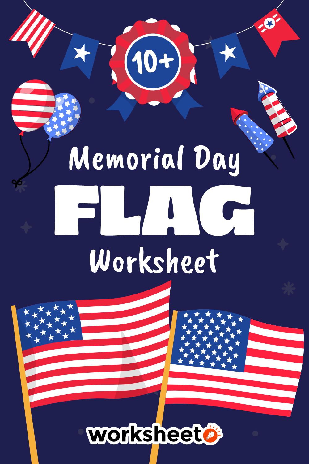 Memorial Day Flag Worksheet