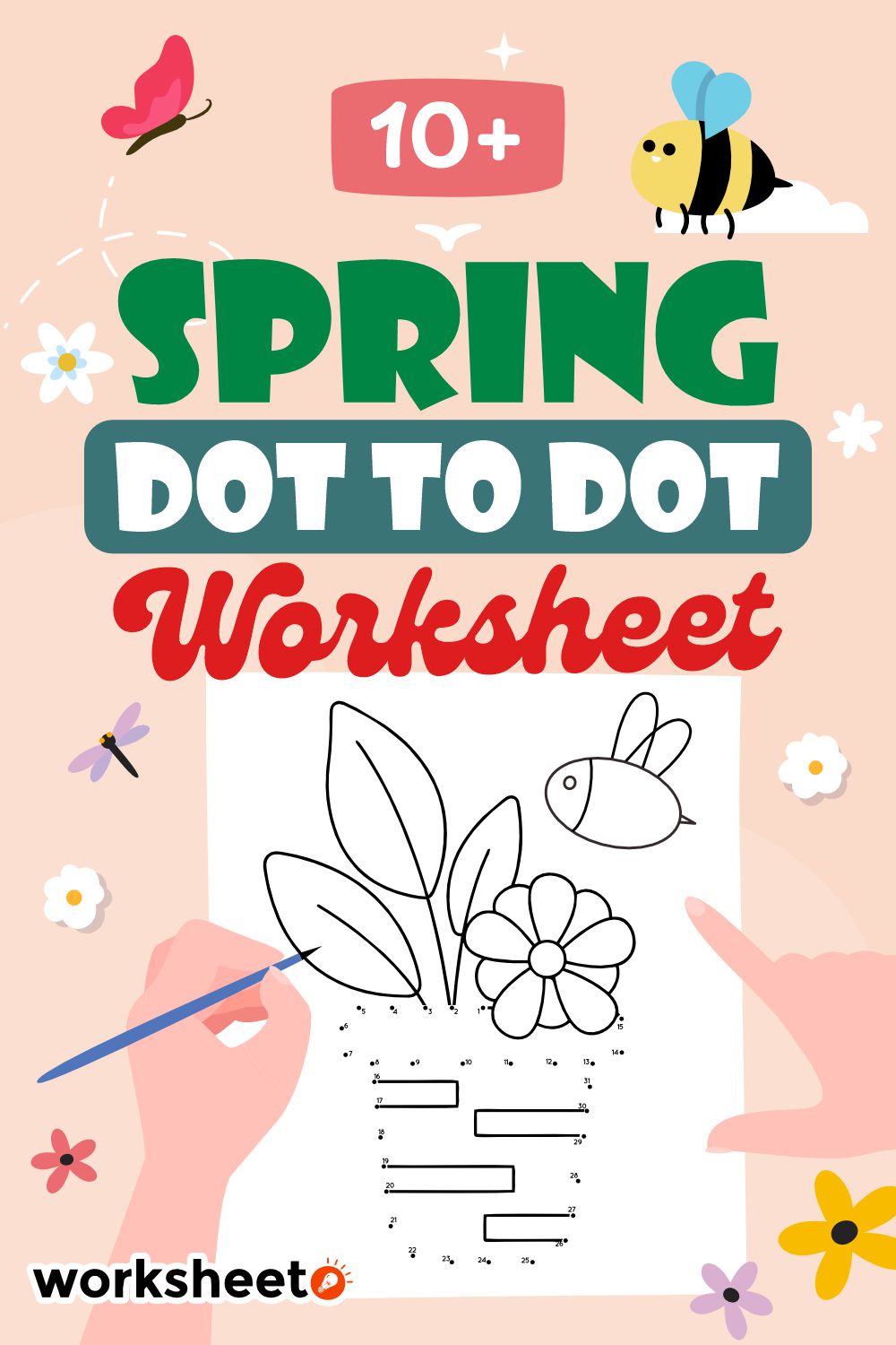 Spring Dot to Dot Worksheet