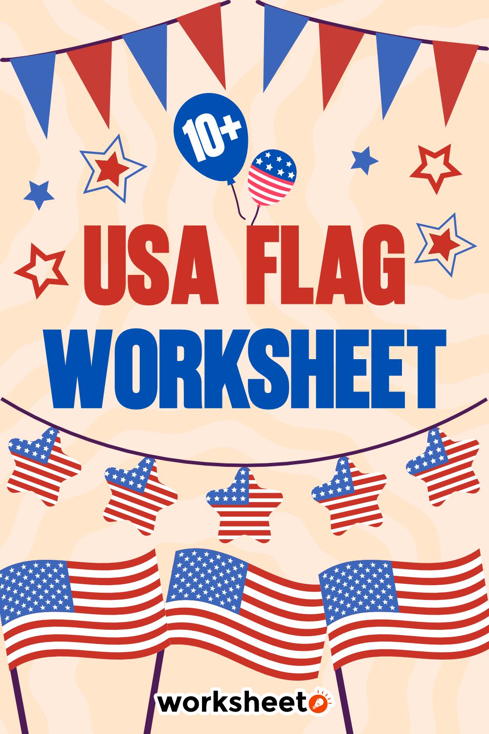 USA Flag Worksheet