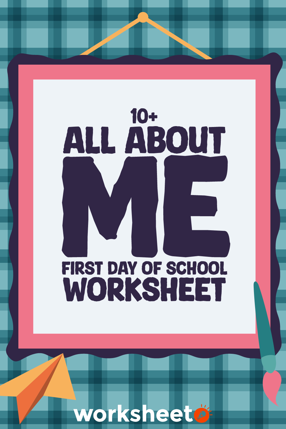 All About Me First Day of School Worksheet