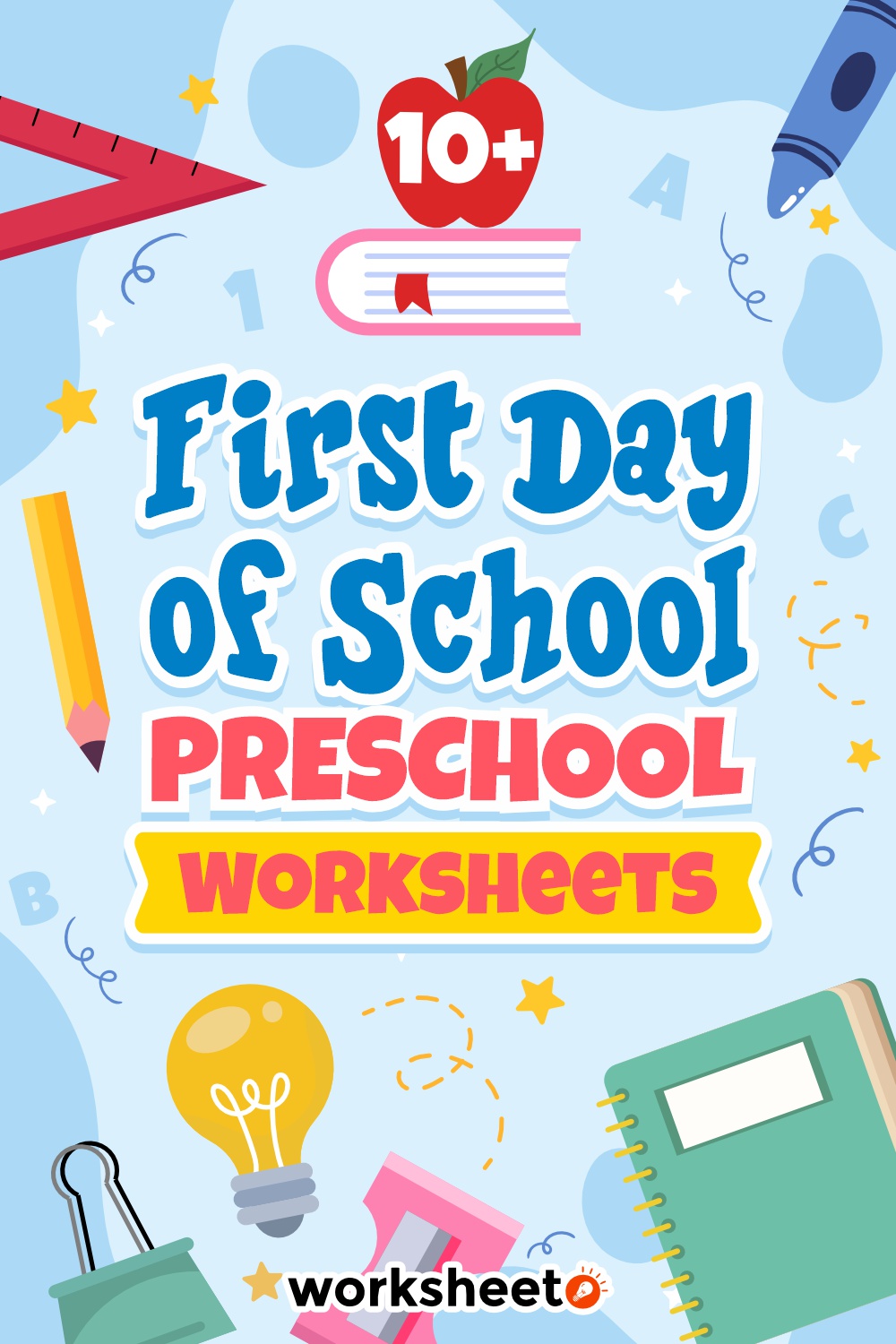 First Day of School Preschool Worksheet