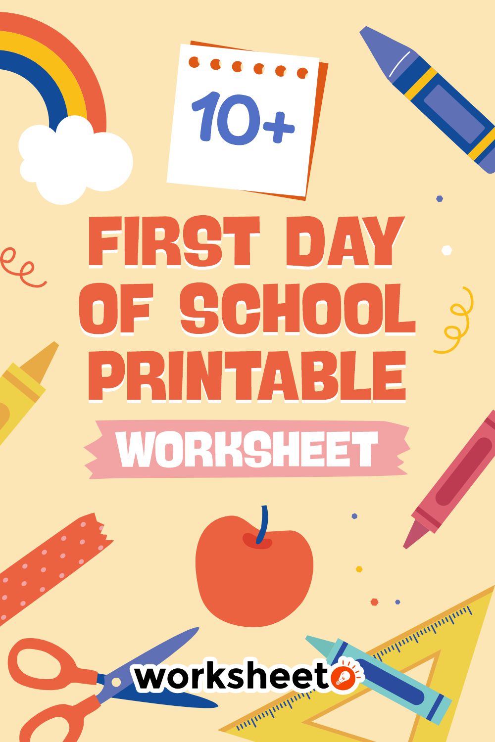 First Day of School Printable Worksheet