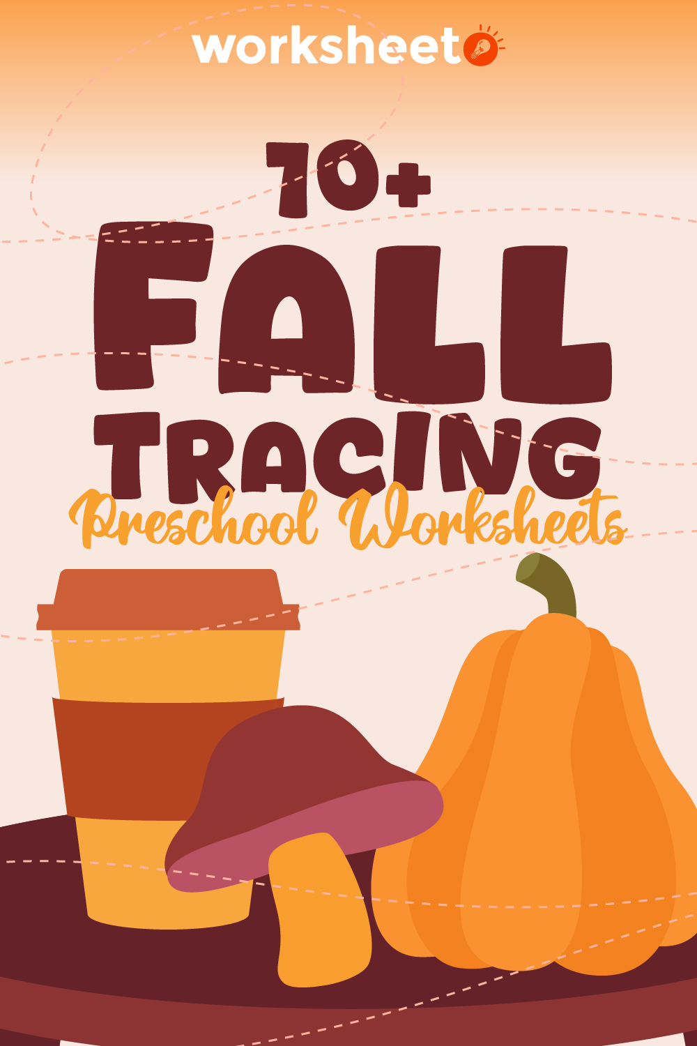 Fall Tracing Preschool Worksheets