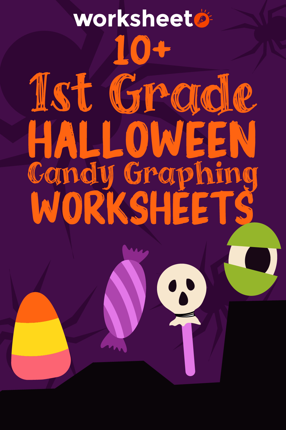 1st Grade Halloween Candy Graphing Worksheets