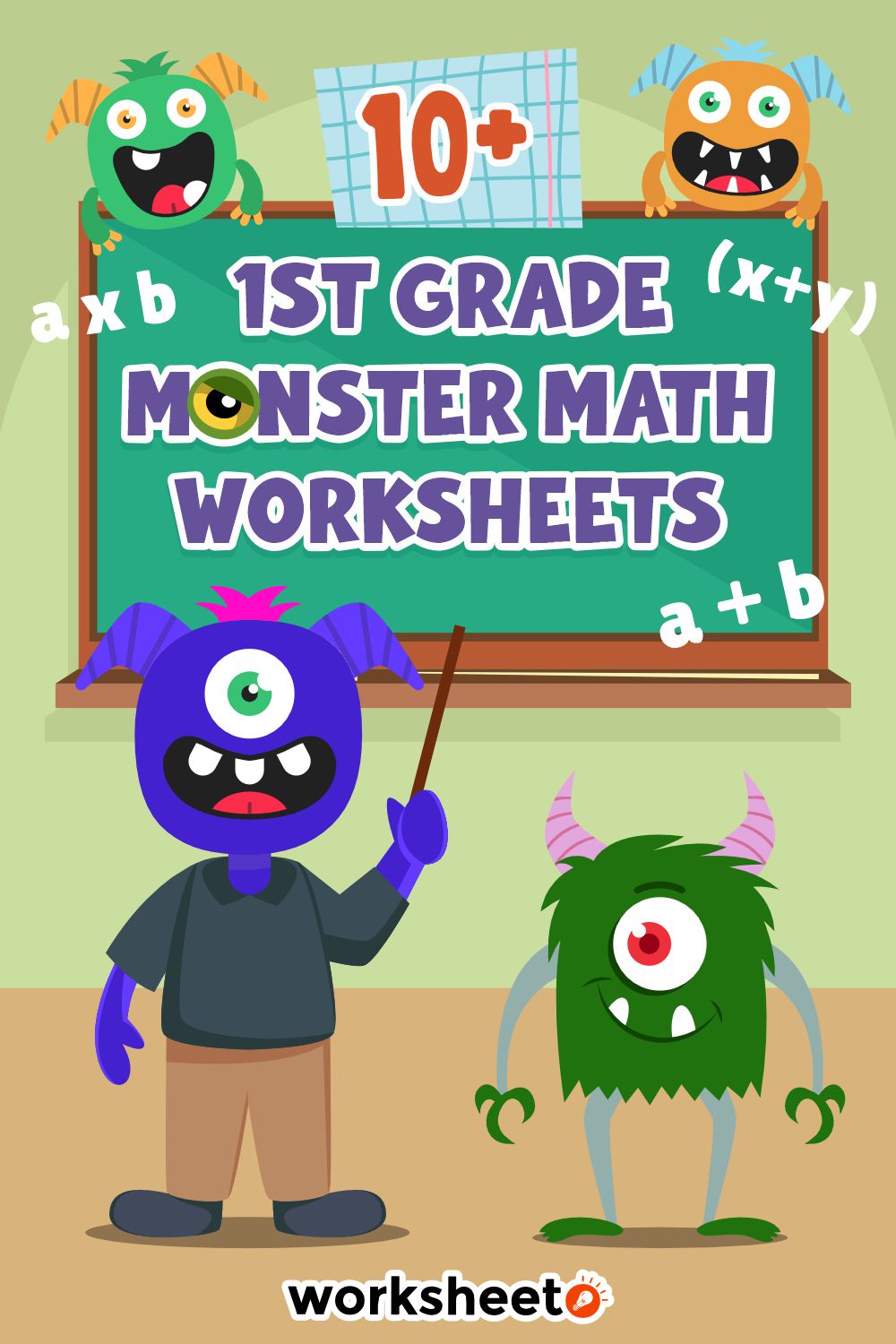 1st Grade Monster Math Worksheets