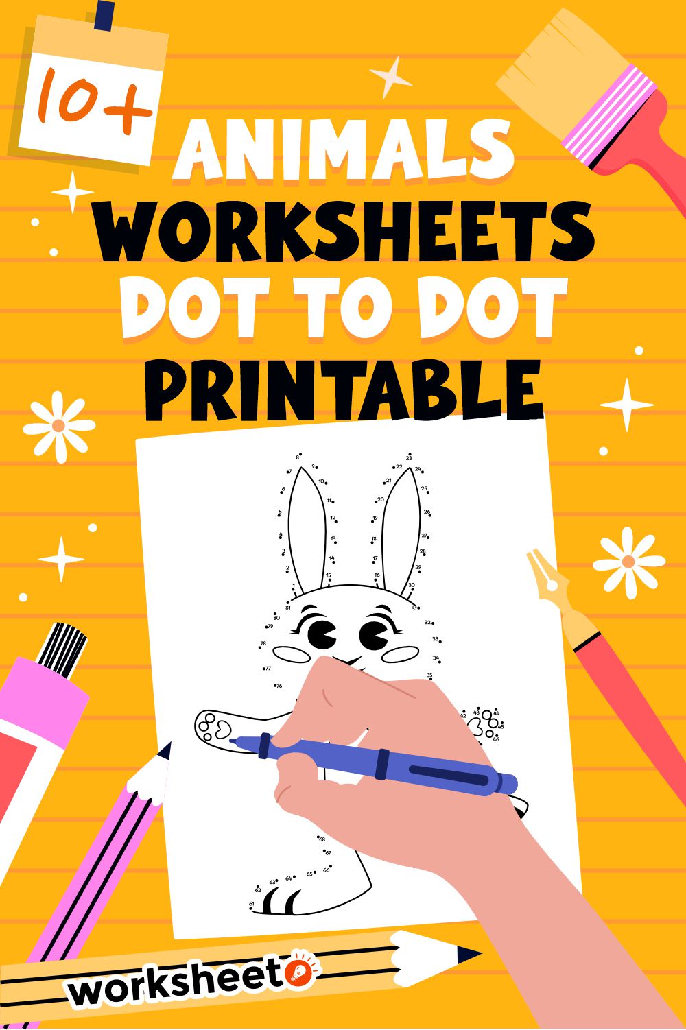 Animals Worksheets Dot to Dot Printable