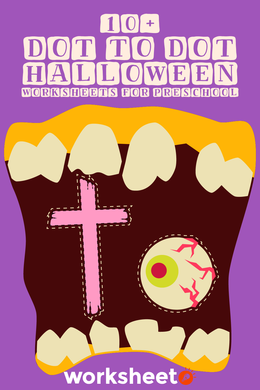 Dot to Dot Halloween Worksheets for Preschool
