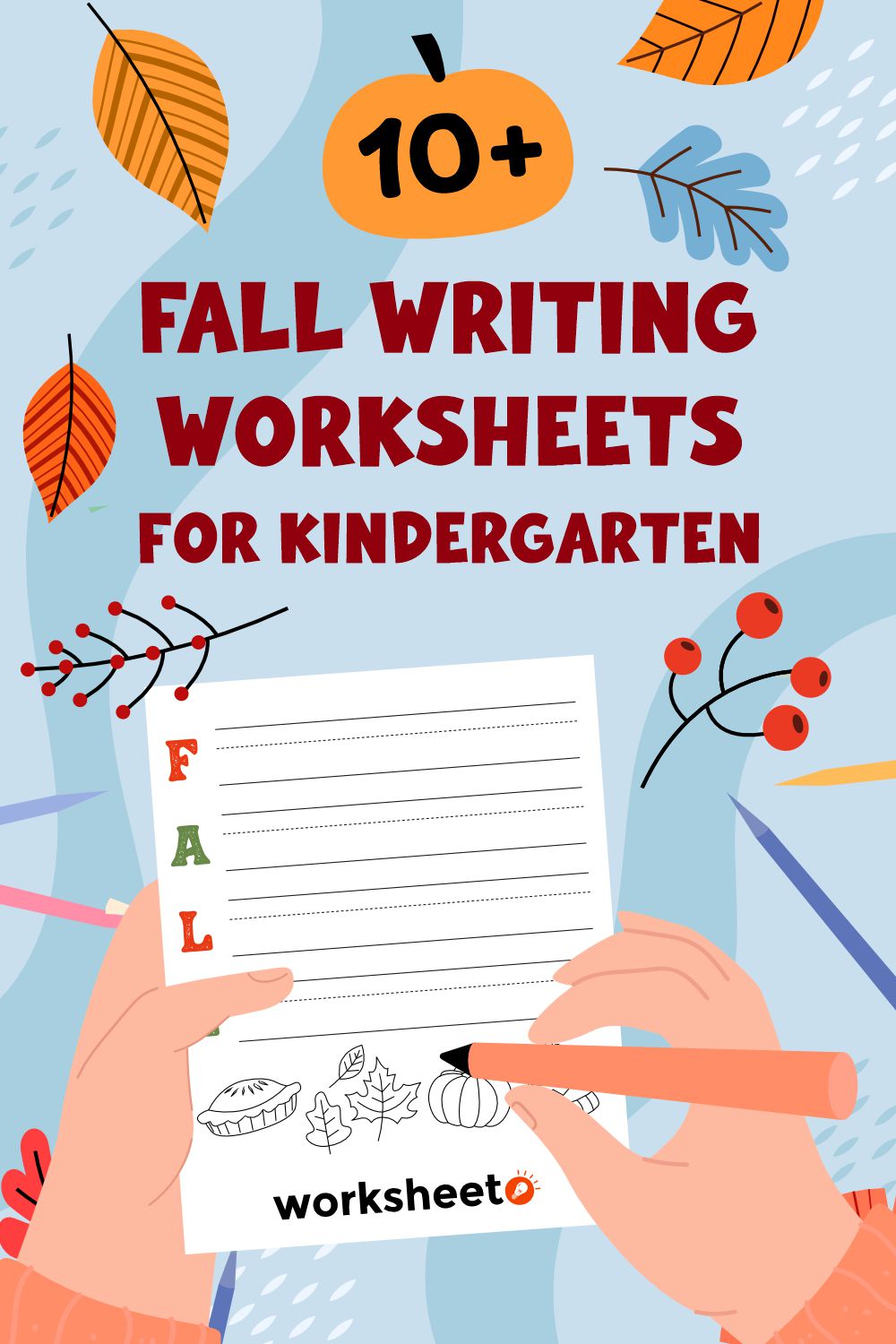 Fall Writing Worksheets for Kindergarten