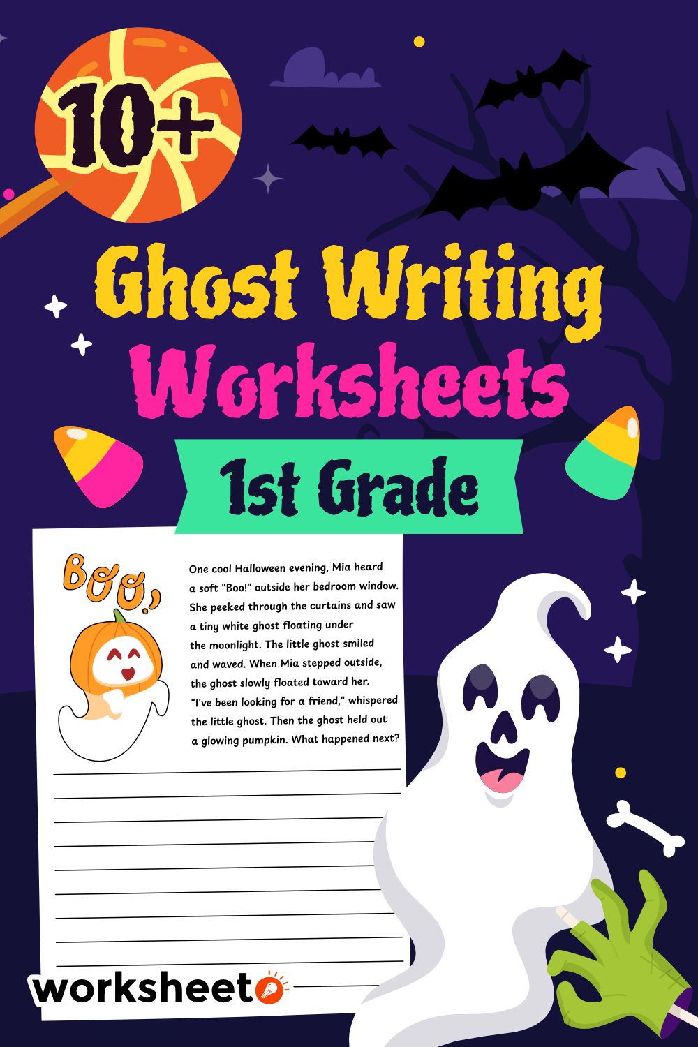 Fun Ghost Writing Worksheets 1st Grade