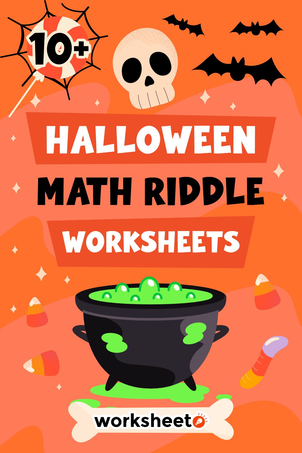 Halloween Math Riddle Worksheets