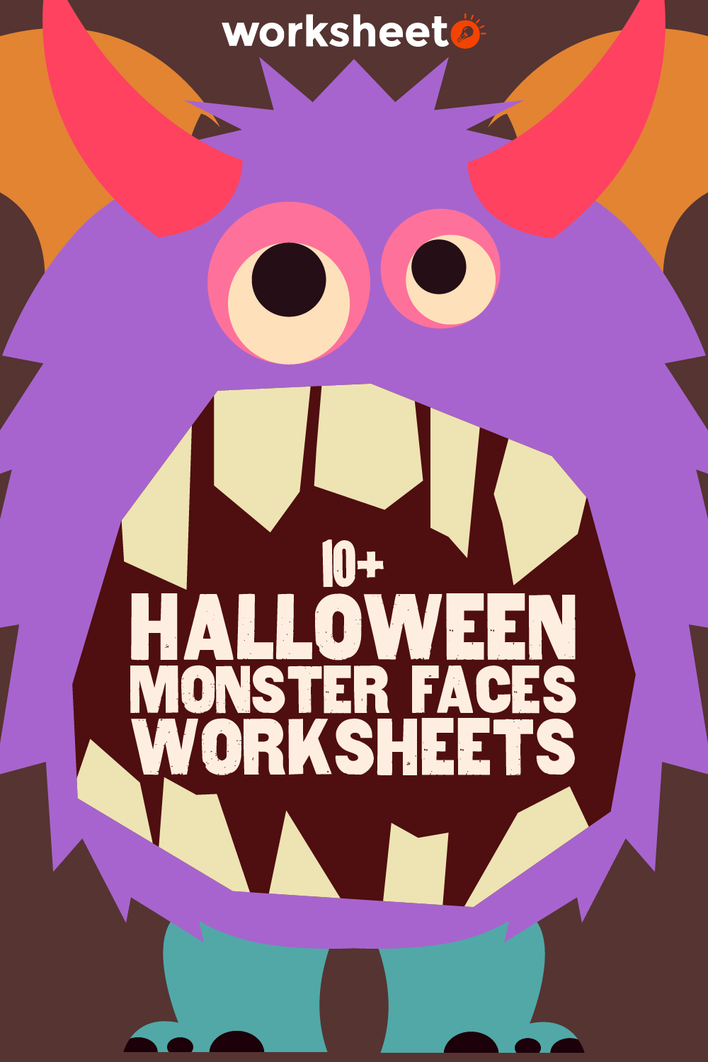 Halloween Monster Faces Worksheets