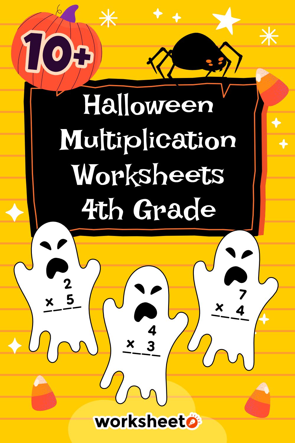Halloween Multiplication Worksheets 4th Grade