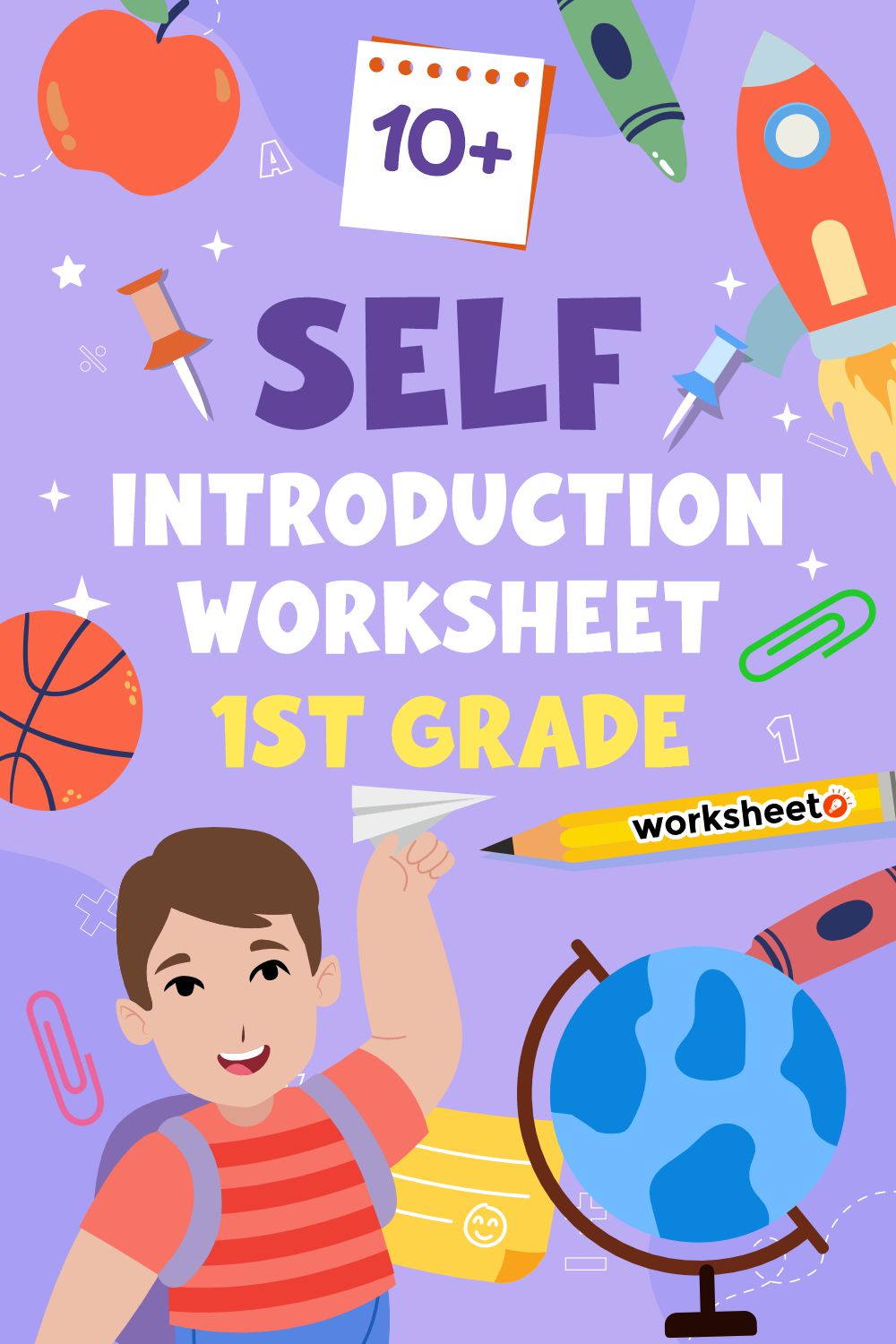 Self Introduction Worksheet 1st Grade