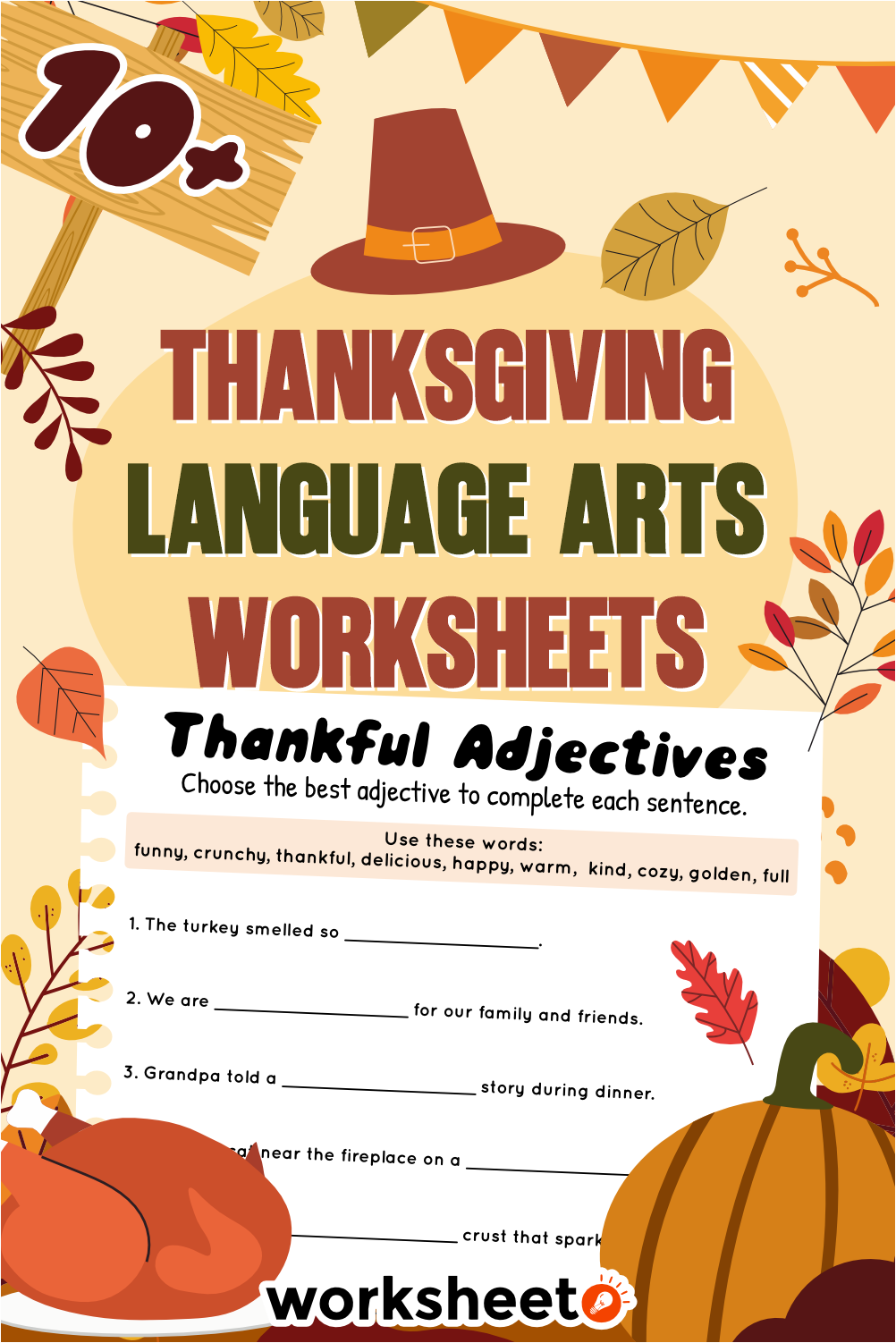 Thanksgiving Language Arts Worksheets